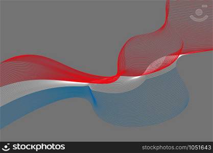 Abstract lines vector background. Colours of Luxembourg flag. Eps10.