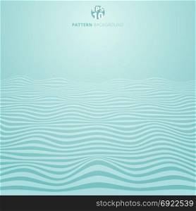 Abstract lines wave on blue background, Wavy stripes pattern, Rough surface, Vector Illustration