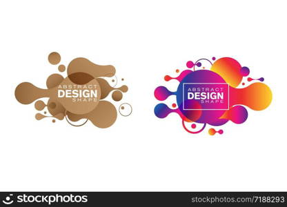 Abstract liquid shape Fluid design Vector illustration