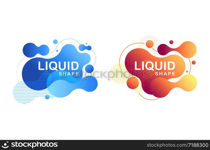 Abstract liquid shape Fluid design Vector illustration