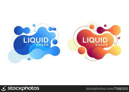 Abstract liquid shape Fluid design Vector illustration