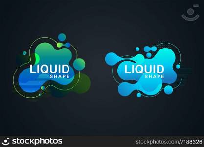 Abstract liquid shape Fluid design Vector illustration