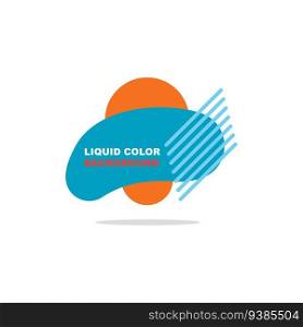 abstract liquid shape graphic elements. fluid color design. Template for presentation, logo, banner. Vector illustration.