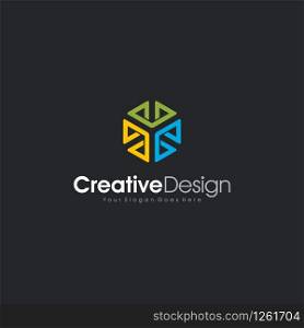 Abstract Logo 3 Icon abstract Logo Template Design Vector, Emblem, Design Concept, Creative Symbol design vector element for identity, logotype