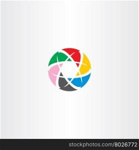 abstract logo circle business tech colorful vector icon
