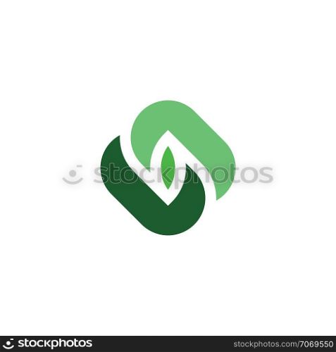 abstract logo eco green ecology vector