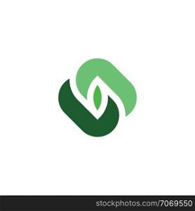 abstract logo eco green ecology vector