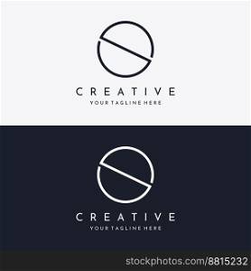 Abstract logo elements Initial letter O.Symbol of minimalist and modern concept geometric style.Future Logo type.