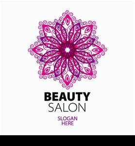 abstract logo lace for beauty salon