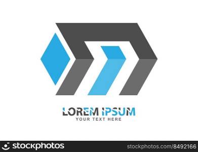 abstract logo made of an arbitrary shape. Vector illustration for a website, application, company and creative idea. Flat style