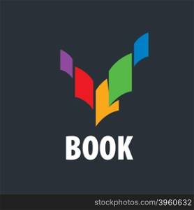 Abstract logo of books and knowledge. Illustration, vector template