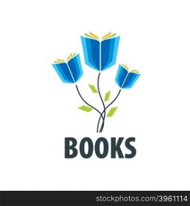 Abstract logo of books and knowledge. Illustration, vector template