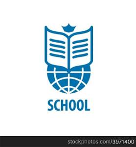 Abstract logo of books and school. Illustration, vector template