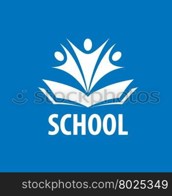 Abstract logo of books and school. Illustration, vector template