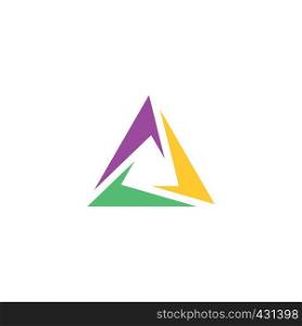 abstract logo triangle business tech symbol