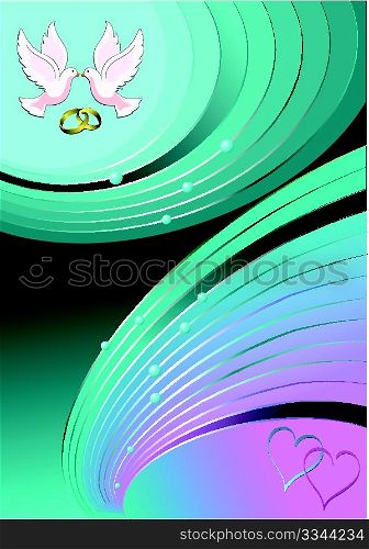 Abstract love background. Vector colored fine illustration