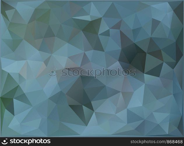 Abstract low poly background of triangles in green colors