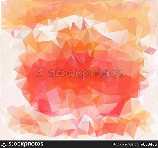 Abstract low poly background of triangles in red colors