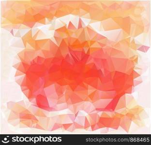 Abstract low poly background of triangles in red colors