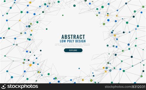 abstract low poly digital network mesh background