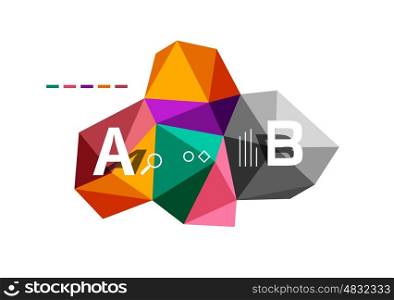 Abstract low poly infographics template. Abstract low poly infographics vector template