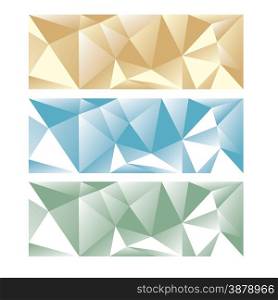 Abstract low poly panoramic background banners vector illustration.