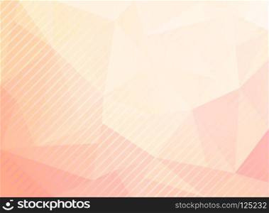 Abstract low poly triangles pattern with diagonal lines texture on pastels color background. Geometric vector illustration