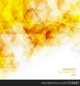 Abstract low polygon geometric pattern yellow background. Creative design templates. Vector illustration