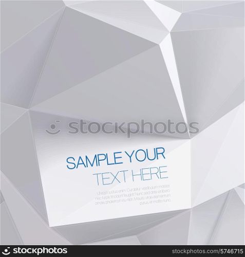Abstract Low polygon geometry shape. Vector illustration. Low polygon geometry shape. Vector illustration