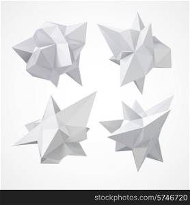 Abstract Low polygon geometry shape. Vector illustration. Low polygon geometry shape. Vector illustration