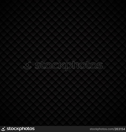 Abstract luxury black geometric squares pattern design on dark background. Luxurious texture. carbon metallic surface. Vector illustration