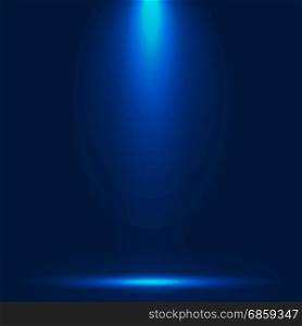Abstract luxury blue gradient with lighting background Studio backdrop, well use as black backdrop, Vector Illustration.