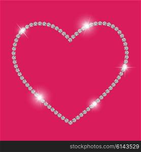 Abstract Luxury Diamond Heart Vector Illustration EPS10. Abstract Luxury Diamond Heart Vector Illustration
