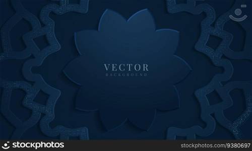 Abstract luxury gold and dark blue background. Vector illustration