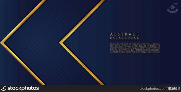 Abstract luxury gold triangle overlap layer pattern design with space. vector illustration.