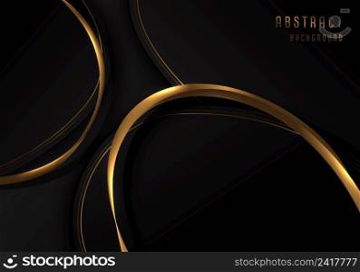 Abstract luxury golden template design of geometric 3D artwork decorative. Overlapping artwork style background. Illustration vector
