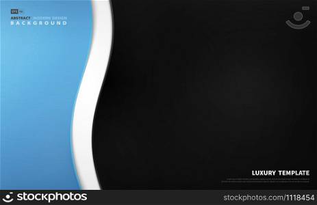 Abstract luxury gradient blue black decoration template design background. Use for ad, poster, artwork, template design, presentation. illustration vector eps10