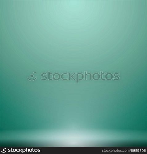 Abstract luxury green gradient with lighting background Studio backdrop, well use as black backdrop, Vector Illustration.