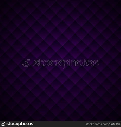 Abstract luxury style purple geometric squares pattern design with dots lines grid on dark background and texture. Luxurious style. Vector illustration