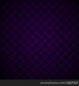 Abstract luxury style purple geometric squares pattern design with dots lines grid on dark background and texture. Luxurious style. Vector illustration