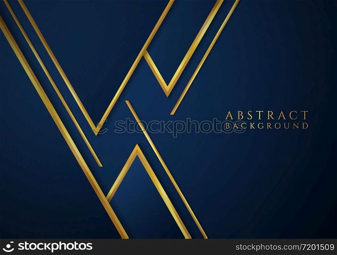 Abstract luxury triangle shape overlap design gold metallic color. vector illustration.