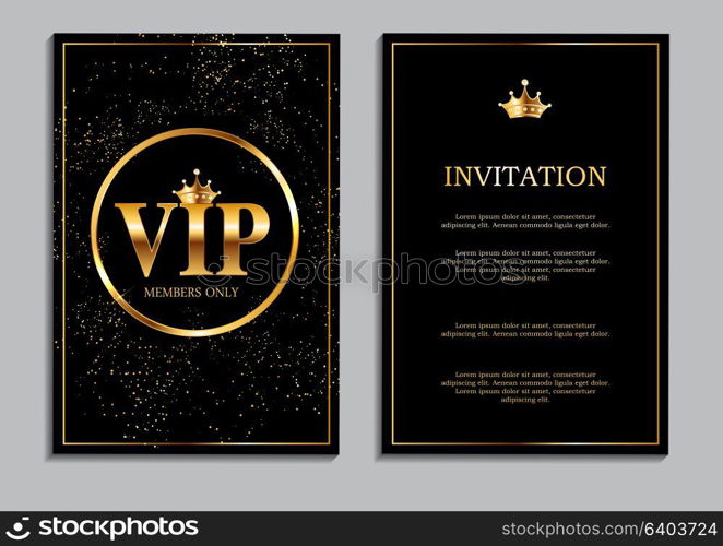 Abstract Luxury VIP Members Only Invitation Background Vector Illustration EPS10. Abstract Luxury VIP Members Only Invitation Background Vector Il