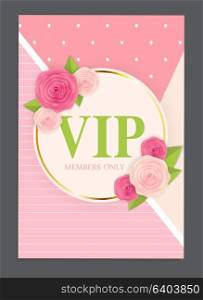 Abstract Luxury VIP Members Only Invitation Background Vector Illustration EPS10. Abstract Luxury VIP Members Only Invitation Background Vector Il