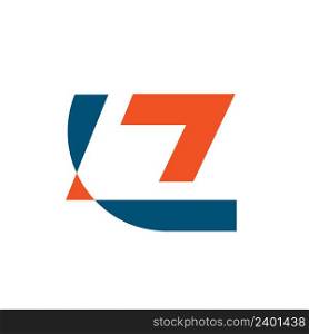 abstract LZ letter icon vector design concept template