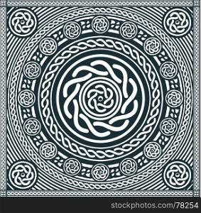 Abstract Mandala Background. Illustration of an abstract black and white celtic mandala background