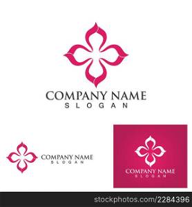 Abstract mandala flower swirl logo icon vector design. Elegant premium ornament vector logotype symbol. logo for hotel spa salon  and atelier