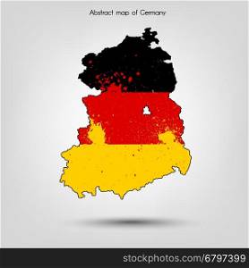 Abstract map of Germany. Vector illustration.
