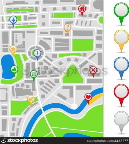 Abstract map with pointers