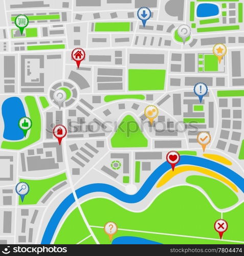 Abstract map with pointers