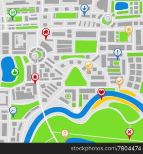 Abstract map with pointers